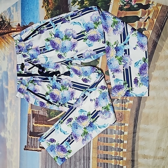 J.‎ Crew Re-Imagined Striped Floral Pants Size 2 - Picture 1 of 9